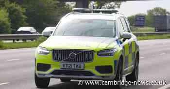 Driver flees scene after crashing car into barrier on Cambridgeshire road