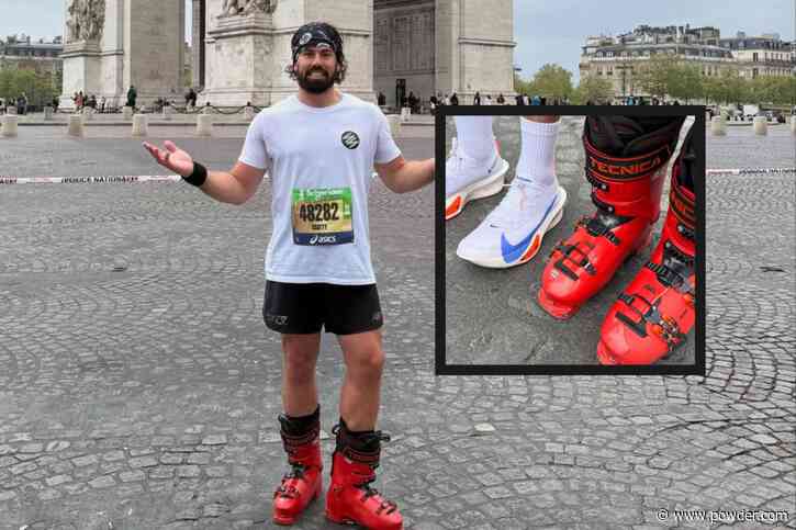 British Man Runs Paris Marathon in Ski Boots