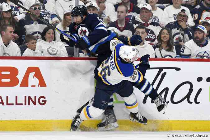 Big hits piling up as Jets, Blues brace for Game 3 in St. Louis