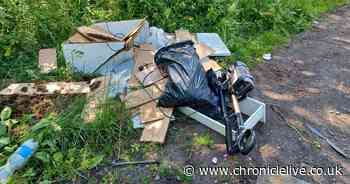 County Durham man caught on camera dumping household waste at dog walking spot