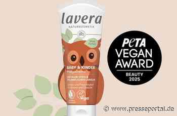 lavera Naturkosmetik gewinnt PETA Vegan Beauty Award 2025 mit der Baby & Kinder Pflegecreme