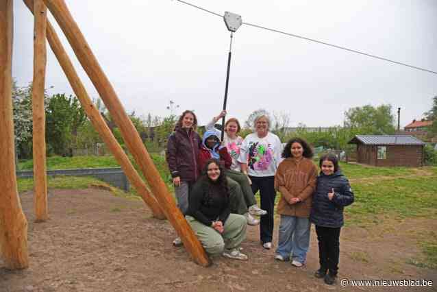 Kabelbaan op speelpleintje ’t Keur dankzij Jongerenbudget