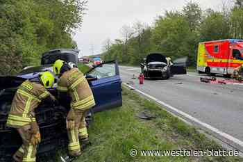 Zwei Verletzte bei Unfall auf der B64