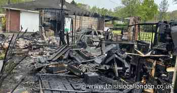 One injured as fire burns three cars and buildings in Brentwood