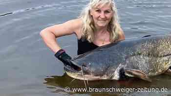 Dicker Fisch beschert Titel – Anglerin zieht Mega-Wels aus der Oder