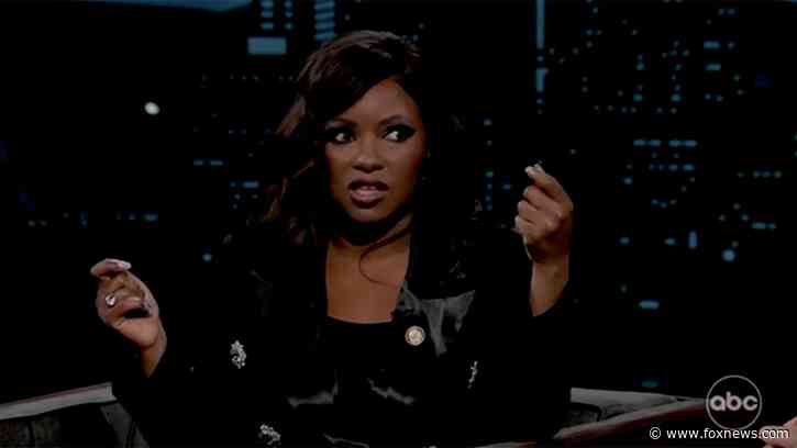 Jasmine Crockett tells Jimmy Kimmel she will 'absolutely' take head-to-head IQ test against Trump