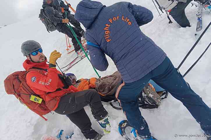 Avalanche Shatters Snowboarder's Knee Cap in Colorado