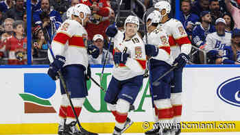 Tkachuk returns, scores twice as the Panthers top Lightning 6-2 in series opener