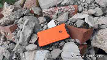 I dropped a brick on this 10,000mAh power bank - it survived in the most stylish way