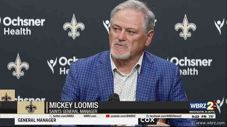 Saints general manager Mickey Loomis meets with media on NFL Draft eve