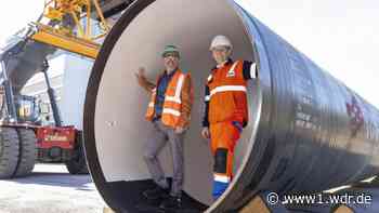 Riesige Rohre für Rheinwassertransport zu Tagebauseen