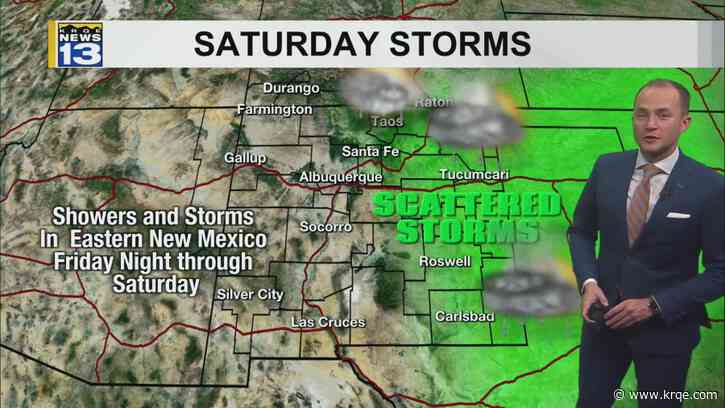 Showers and storms develop in eastern New Mexico Saturday
