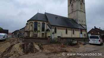 Menselijke beenderen gevonden bij graafwerken aan kerk in Tongerlo