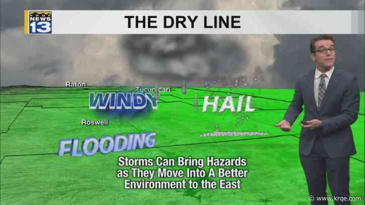 Storms mostly east of New Mexico and warmer weather