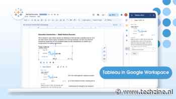 Tableau brengt met add-on inzichten naar Google Workspace