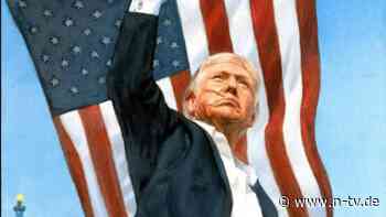 US-Präsident in Kampfpose: Dieses Porträt schenkte Putin im März Trump