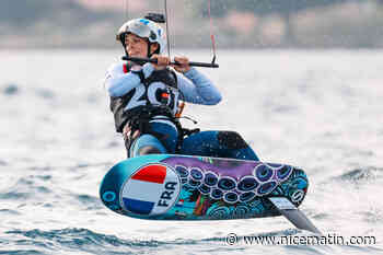 Lauriane Nolot en demi-finale du kitefoil à la Semaine olympique française à Hyères