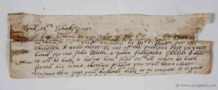 How a surprising Shakespeare discovery was found in a letter used as scrap paper