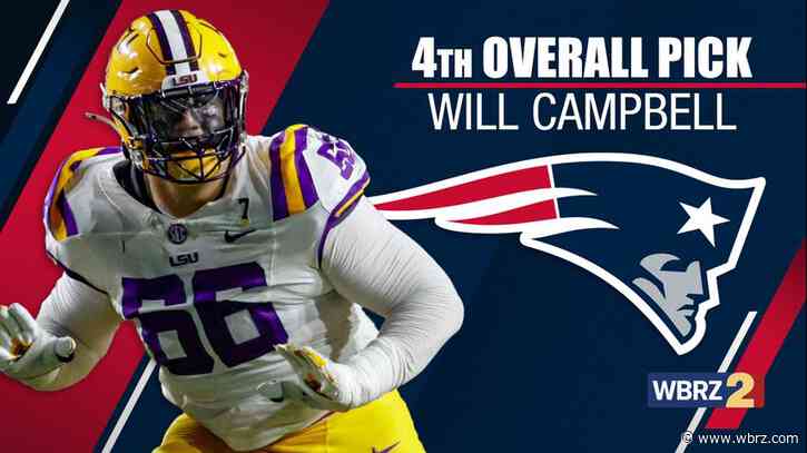 Former LSU OT Will Campbell drafted 4th overall to the New England Patriots
