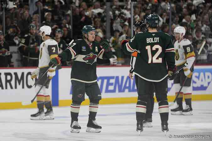 Kaprizov scores 2 power-play goals to help the Wild beat Vegas 5-2 for a 2-1 series lead