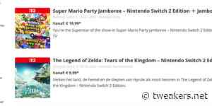 Upgradeversies van Nintendo Switch 2-games gaan tien of twintig euro kosten
