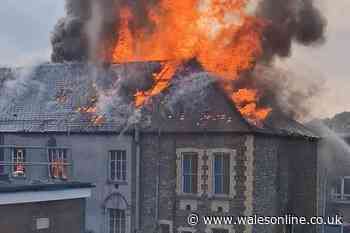 Fire service issues update after blaze rips through historic Welsh chapel
