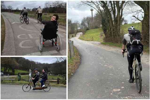 DE STRAVA-KONING. Met een rolstoel La Redoute op, Joachim (27) gaat zijn vrijgezellenfeest niet snel vergeten: “Tips voor Tadej en Remco? Niet drinken de avond voordien”