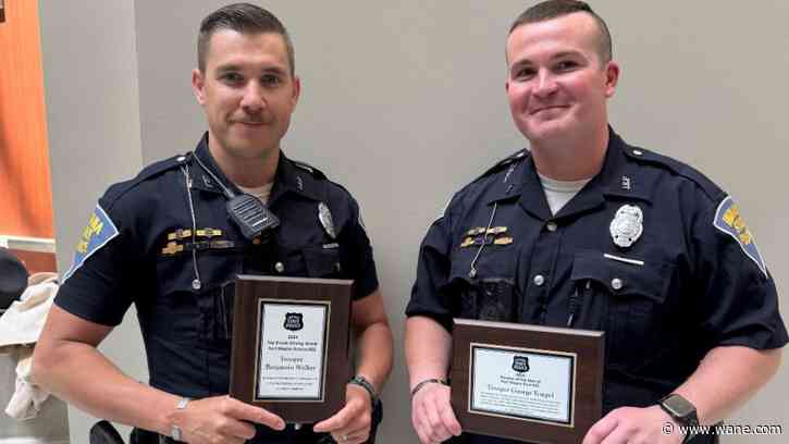 Indiana State Trooper awarded for efforts after making 62 drunk driving arrests in 2024