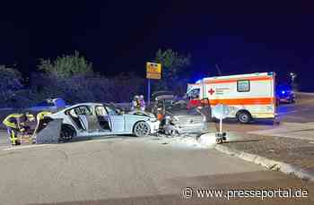 FW Weinheim: Mercedes und BMW verunfallen auf der Westtangente