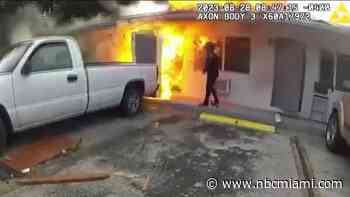 Bodycam video shows fiery explosion after deadly chopper crash in Pompano Beach