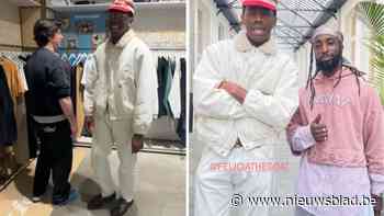 Amerikaanse rapper Tyler, The Creator brengt bezoek aan Antwerpse modewinkel Monar
