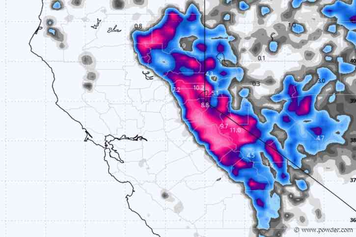 12 Inches of "Light to Medium" Powder Inbound for California Skiers