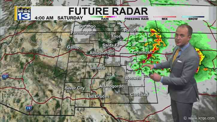 Showers and storms will bring rain to eastern New Mexico through Saturday