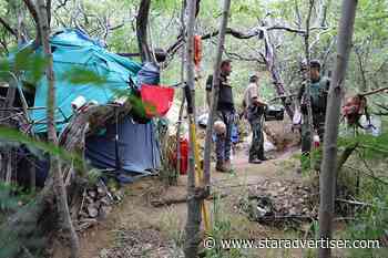 Hawaii crews clear 45 homeless camps on Diamond Head slopes