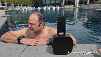 My new favorite headphones for swimming come bundled in a unique charging accessory