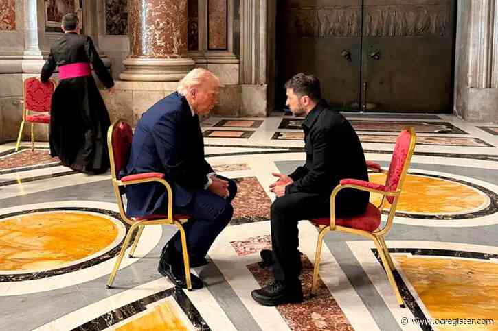 Trump and Zelenskyy meet briefly at the Vatican to discuss the Russia-Ukraine war