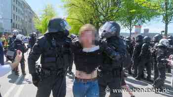 AfD-Demo in der City endet früher – Polizisten führen Störer ab