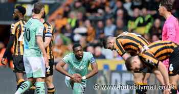 Hull City staring League One relegation in the face after Derby County defeat