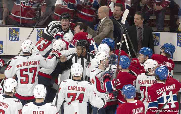 NHL fines Canadiens forward Anderson, Capitals forward Wilson for brawl on bench