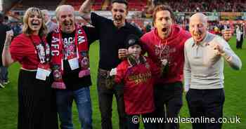 'We are going up' chant Wrexham fans as Hollywood stars join locals in historic promotion party