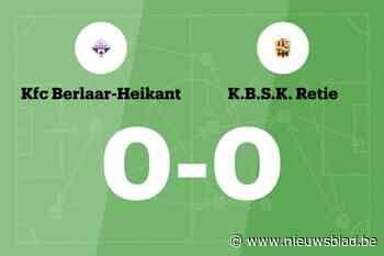 Doelpuntloos gelijkspel tussen Berlaar-Heikant en BSK Retie