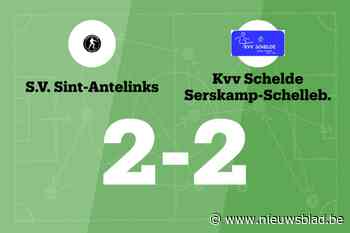 KVV Schelde sleept gelijkspel uit de brand in de uitwedstrijd tegen SV Sint-Antelinks