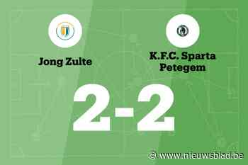 Sparta Petegem B speelt gelijk in uitwedstrijd tegen Jong Zulte