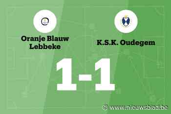 Matthys redt punt voor KSK Oudegem tegen OB Lebbeke