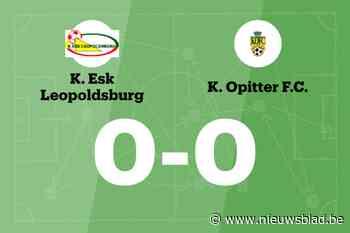 ESK Leopoldsburg en Opitter komen niet tot scoren
