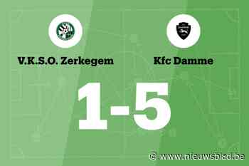 Zege FC Damme op VKSO Zerkegem B