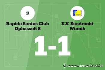 Cieters redt punt voor Eendracht Winnik B tegen Rapide Ophasselt