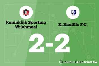 Wijchmaal speelt thuis gelijk tegen Kaulille