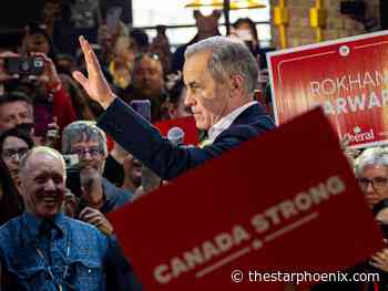 Liberal Leader Mark Carney makes second stop in Saskatoon day before election