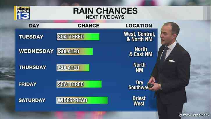 Rain on the way to New Mexico this week